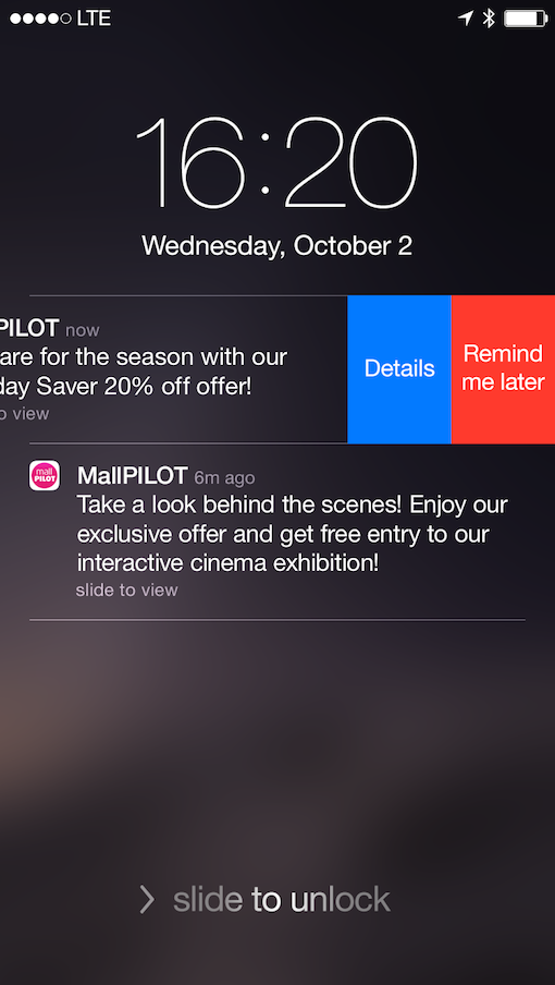 mallPILOT - Push notifications